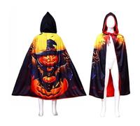 Halloween Bat Cape Pumpkin Witch Werewolf Print Cape Mysterious Spooky Fashion Casual Theme Party Halloween Costumes Party Fancy Dress Costume