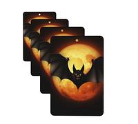 Halloween bat Car Air Freshener Cards Set of 4 Pieces Long Lasting Hanging Scented Cards for Bedroom Wardrobe Car Aromatherapy Tablets for Men Women Rearview Mirror Pendant