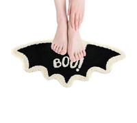 Halloween Bat Door Mat - Gothic Seasonal Floor Entrance Spooky | Outdoor Soft Absorbent Decorative Pattern for Porch Hallway Patio Bathroom