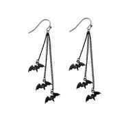 Halloween Bat Earrings Animal Tassel Dangle Drop Earrings Creative Holiday Jewelry Lightweight Halloween Party Accessories, M, Zinc, No Gemstone