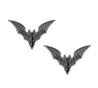 Halloween Bat Enamel Pin, 2pcs Bat Lapel Pin Gothic Bat Brooches, Halloween Cartoon Bat Badge Pins, Mini Bat Shape Lapel Pin Halloween Jewelry Bat Brooch Pins for Women Men