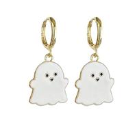 Halloween Bat Pumpkin Maple Leaf Autumn Earrings Exquisite Metal Dangle Drop Gothic Holiday Jewelry for Women (C, 3. 6cm)