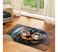 Halloween Bat Pumpkin Pet Feeding Mat Bowl Mat Dog Mat Suitable For Dogs Cats Specific Pads Feeder