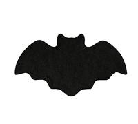 Halloween Bat-Shaped Doormat Rugs,90X50cm Halloween Party Floor Mat,Entry Decorative Door Mat,Halloween Event Party Rug Home Decoration Mat,Bathroom mats (Black, 90x50cm)