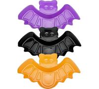 Halloween Bat Shaped Trick or Treat Tray - Plastic Serving Dish for Sweets, Chocolate, Biscuits & Party Food - Reusable Halloween Tableware - Vampire Bat Design - 30cm x 19cm x 2cm - Assorted Colours