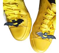 Halloween Bat Shoe Accessories, DIY Detachable Shoelace Charms, Creative Sneaker Decorations, A, Plastic, No Gemstone