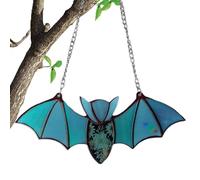 Halloween Bat Stained Glass Sun Catcher | Acrylic Rainbow Decor - Bat Hanging, Portable Garden Decor for Bedroom Window or Christmas Tree