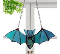 Halloween Bat Stained Glass Sun Catcher - Acrylic Sun Catcher Ornament - Bat Hanging, Portable Garden Decor for Bedroom Window or Christmas Tree