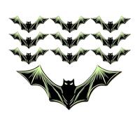 Halloween Bat Wall Decoration for Porch in the Shape of a Bat, Macabre Wall Ornament, 10 Pieces for Door Porch Room Halloween