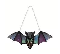 Halloween Bat Window Hanging Decoration Color Acrylic Wall Art Size) Halloween Bat Window Hanging Acrylic Wall Art SuncatcherDecoration Stained Glass