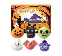 Halloween Bath Balls Set 6 Spooky Shapes Colorful Fizz Scented