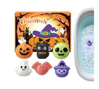 Halloween Bath Balls Set 6 Spooky Shapes Trick Or Treat with Toys Inside