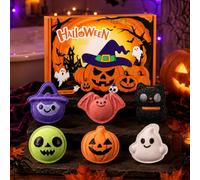 Halloween Bath Bombs for Women, Handmade Spooky Bath Bombs Set of 6 | Fun Shapes - Halloween Bath Bombs Gift Set, Skin Care Bathbombs For Women Spooky Celebration
