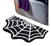 Halloween Bath Mat,Spider Web Gothic Bathroom Rug | Non-Slip Carpet Home Decor for Halloween Kitchen Living Room Shower Indoor Outdoor Holiday Party Haunted House Entryway