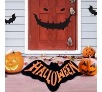 Halloween Bathroom Rug 23.*14in Bat Bathroom Decor Front Door Mat Carpet for Shower Home Bedroom