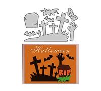 Halloween Bats and Pumpkins and Castles Die Cuts for Card Making,Metal Cutting Dies Embossing Paper Dies for Scrapbooking DIY Album Card Making (07)