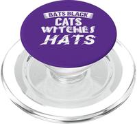 Halloween Bats Black Cats Witches Hats Graphic PopSockets PopGrip for MagSafe