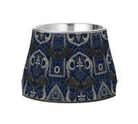 Halloween Bats Blue Bowl for Pets Elevated Stainless Steel Pets Water Bowls for Dogs Cats Rabbits Birds Comfort Feeding