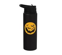 Halloween Bats Flying Moon Stainless Steel Insulated Water Bottle