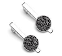 Halloween Bats Grey 2 Pcs Tie Clips for Men Necktie Tie Bar