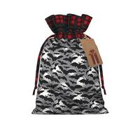 Halloween Bats Grey Patterned decorative gift bag, drawstring candy bag, reusable, suitable for storing gifts or everyday items.