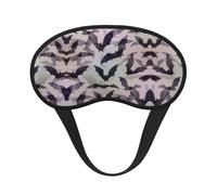 Halloween Bats Grey Print Blackout Sleep Mask - Side Sleeper Eye Cover, Soft Comfort, Perfect for Travel, Meditation