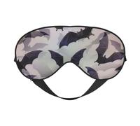 Halloween Bats Grey Print Breathable Full-Cover Eye Mask Stylish Adjustable Nap Night Restful Environment