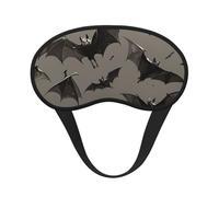 Halloween Bats Grey Print Soft Comfortable Eye Mask for Sleeping Light Blocking Nap Travel Camping Night Rest