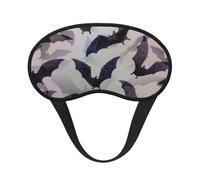 Halloween Bats Grey Print Soft Comfortable Eye Mask for Sleeping Light Blocking Nap Travel Camping Night Rest