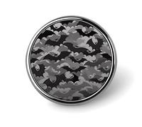 Halloween Bats Grey Round Badge Personalized Metal Lapel Pin Badges Fit Clothing Bags Hat Humorous Printed Brooch Badge Party Decorations Accessories for Men Women