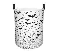 Halloween Bats Laundry Basket Hamper Kids Storage Basket Toy Organizer Bin For Bedroom, Bathroom, College Dorms, Boys And Girls