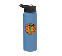 Halloween Bats Pattern with Climbers Rope Knot Freeclimbing Stainless Steel Insulated Water Bottle