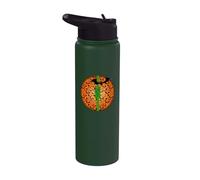 Halloween Bats Pattern with Climbers Rope Knot Freeclimbing Stainless Steel Insulated Water Bottle