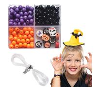 Halloween Beads - Halloween Coloured Beads for Bracelet Making | Beä for Jewelry Making | Art Holiday Themed Set Craft Supplies for Women Enthusiast Kids Beginner Party Girls