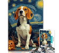 Halloween Beagle Jigsaw Puzzles for Teenagers,Help The Brain Exercise Addictive Toys to Cultivate Patience A Work of Art 50x75cm