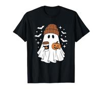 Halloween Beanie Ghost - Funny Pumpkin Bats Spooky Halloween T-Shirt