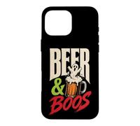 Halloween Beer & Boos Spooky Ghost Foam Graphic Case for iPhone 16 Pro Max