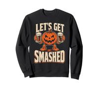 Halloween Beer Drinking Pun Let's Get Smashed Pumpkin Sweatshirt