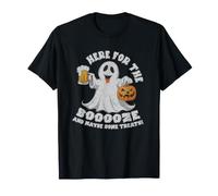 Halloween Beer Lover Ghost Costume, Here for the Booooze T-Shirt