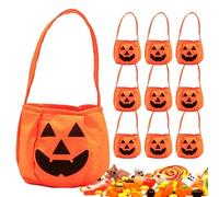 Halloween Begging Bag, Halloween Snack Bags for,10 Pieces Reusable Halloween Candy Holder | Scary Design Snack Basket Lightweight for Daily Supplies