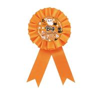 Halloween Big Brother Tinplate Badge Pin, Baby Boo Brother To Be Pin, Halloween Birthday Boy Button Pin, Orange Rosette Spooky Award Ribbon Button for Boys, Little Boo Baby Shower/Birthday Party