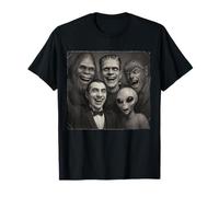 Halloween Bigfoot Alien Dracula Frankenstein Wolf Man Selfie T-Shirt