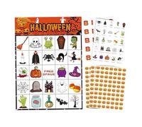 Halloween Bingo Game, Paper Bingo Cards Set, Fun Educational Activity, Interactive Learning Tool for Groups, Seasonal Classroom Entertainment for Kids Adults Family Events