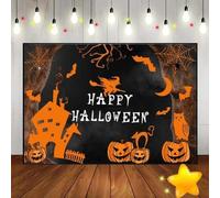 Halloween Birthday Decoration Background Baby Shower Photography Backdrops for Festivals Night Photo Gloomy Woods Graveyard Bat