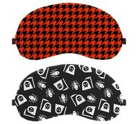 Halloween Black and White Angel of Death 2-Pack Light-Blocking Soft Breathable Eye Masks with Eye Patches and Sleep Masks