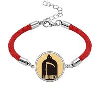 Halloween Black Azrael Art Deco Fashion Lucky Red String Bracelet Rope Bracelet Handmade