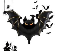 Halloween Black Bat Balloons, 59 Inch Large Bat Foil Balloon For Halloween Party Supplies, Scary Birthday Decorations