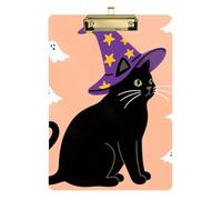 Halloween Black Cat And Pattern Patterned Storage Box Plastic For Nurses Home Contractor Size 9 x 12