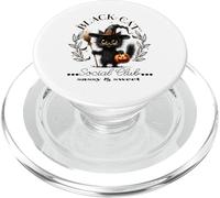 Halloween Black Cat Lovers Social Club Cute Sassy & Sweet PopSockets PopGrip for MagSafe