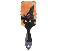 Halloween Black Cats Orange Moon cute brushes for black women blow dryinged scalp massager brush for hair growth with Ergonomic handle cepillo anti frizz para cabello